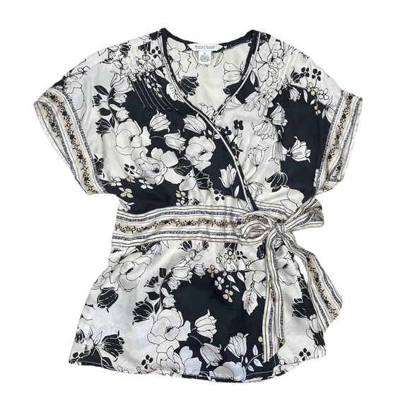 Silk Wrap Top - Picture 2 of 7